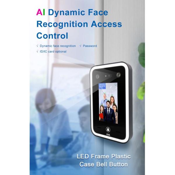 AI 4.3 Inch Face Detection Access Control System RFID Card Attendance Terminal