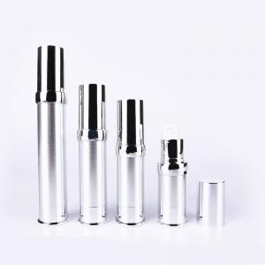 Quality Silver Color Airless Cosmetic Bottles Airless Pump Container For Personal Care for sale