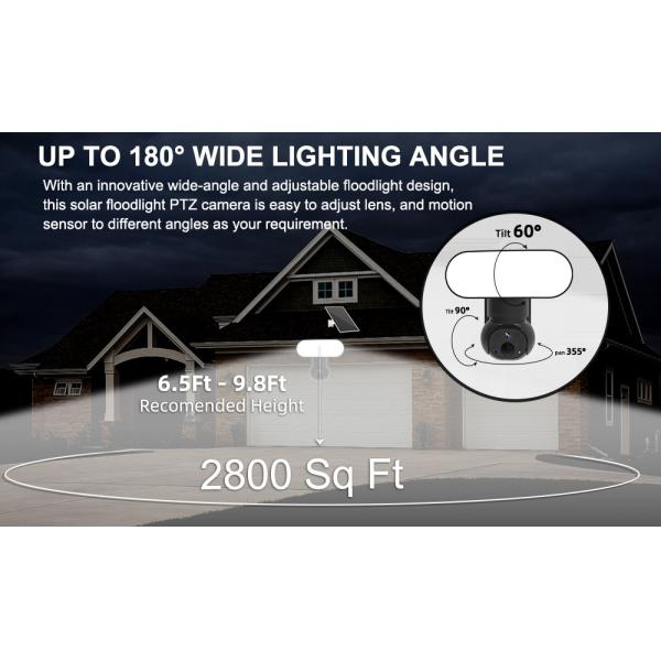 Smart Floodlight Wifi 4G Camera Solar Security 3MP Motion Tracking Two Way Audio Camera