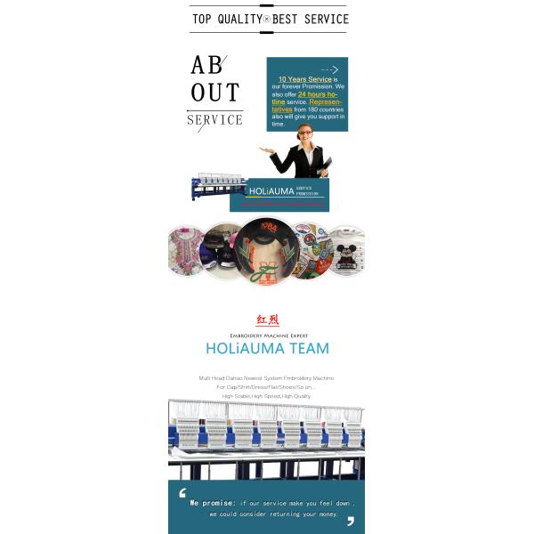 HOLiAUMA cap/tshirt/flat/3d embroidery machine 8 heads 1200 spm computerized industrial embroidery machine for sale