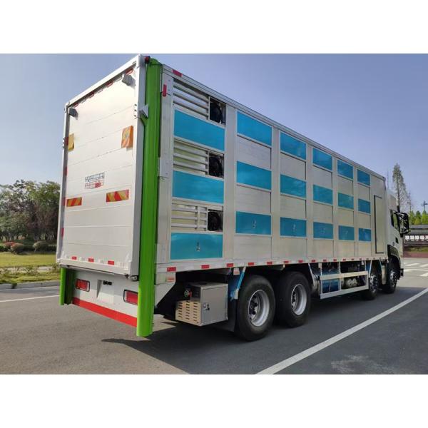 Export Customization 8x4 35 TONS Live Poultry Transportation Truck Piglets Transport Truck With Aluminum Alloy Compartment Box