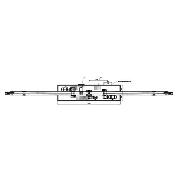 Two Hooks Horizontal Gantry Provision Crane Ship Deck Equipment