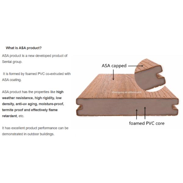 Brown Covered Elastic Plastic and PVC Core Inside Garden Solid Grooved Composite Flooring for Outdoor Balcony