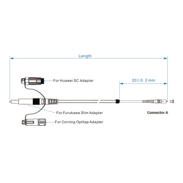 3-in-1 Fast Connector Pre-connectorized FTTH Drop Cable G657A2 SM