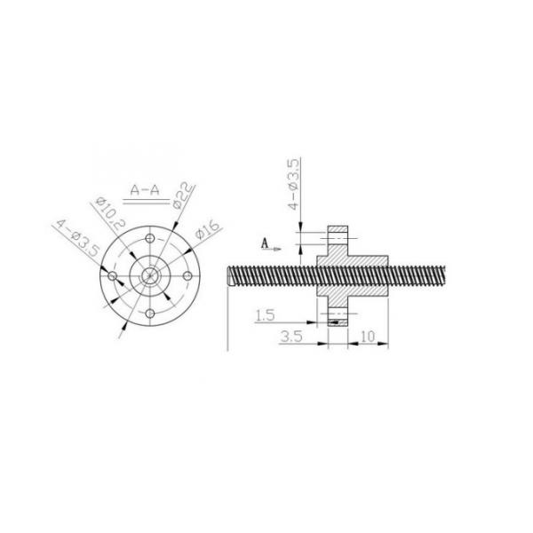 T Head Stepper Motor Accessories TR8 Full Tooth Threaded Lead Screw For Automated Equipment