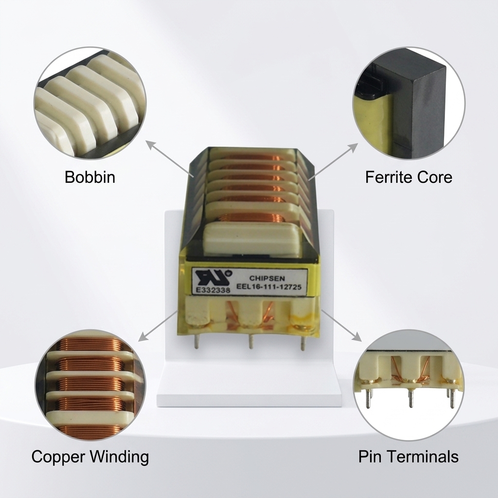 Custom EEL12 EEL16 EEL22 EEL25 PCB Mount Fly Transformer For LED Driver Power System