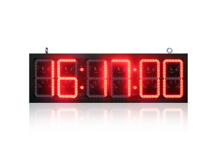 Outdoor Waterproof LED Time and Temperature Display with GPS Synchronization and Adjustable Brightness