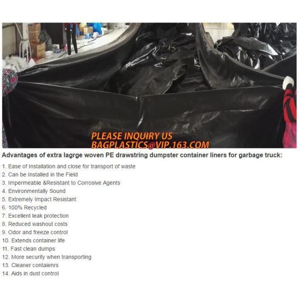 Extra Lagrge Woven Drawstring Dumpster Container 20 Yard Drawstring Black Dumpster Container Liners For Bagplastics