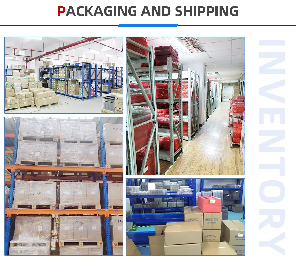 Company facilities showing electronic component testing and storage systems with professional equipment