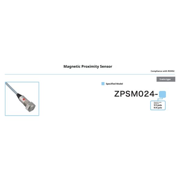 ZPSM024 High Performance Industrial Magnetic Limit Reed Proximity Sensor Switch with NPN Normally Open Output