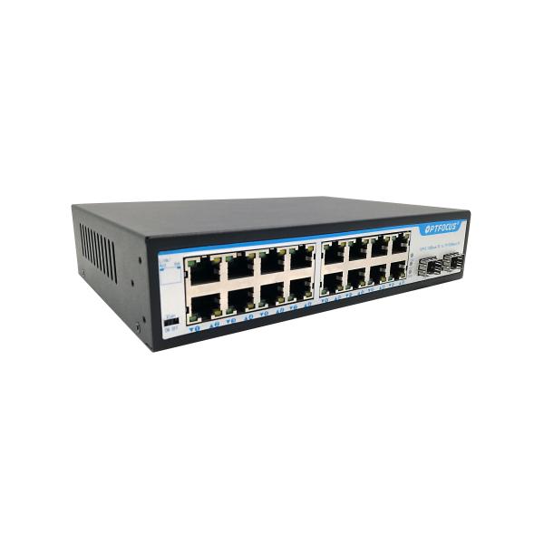 Security Camera CCTV IP Camera 16 Port Gigabit Poe Switch Managed Ethernet Network Switch