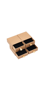 Rectangle Drawer Kraft Boxes Small Cardboard Present Packaging Boxes For Party Favor Treats, Candy And Jewelry Crafts