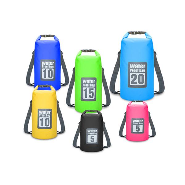 Paddling / Surfing Roll Top Dry Bag Silk Screen With Adjustable Shoulder Strap