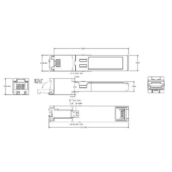 Hot Pluggable SFP Transceiver Single Mode RJ45 Interface 30m / 100m Distance