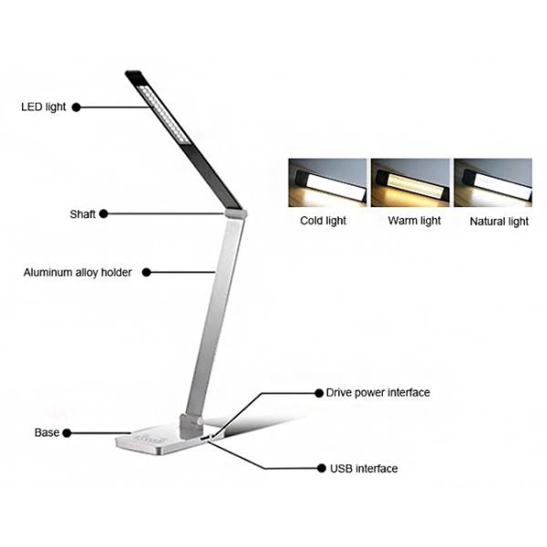 ABS Touch Portable Smart LED Table Lamp Dimming Brightness Foldable Eye Protection