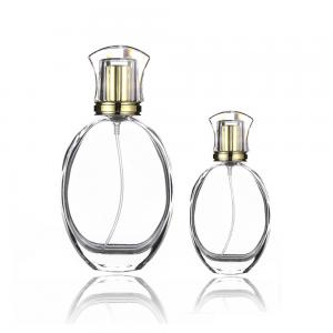 Quality Electroplating UV Engraving Perfume Bottle 50ML 30ml High End Spray Flat Round for sale