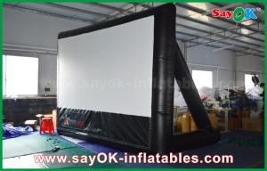 China Outdoor Inflatable Projection Screen 7mLx4mH Inflatable Movie Screen PVC Material WIth Frame For Projection on sale