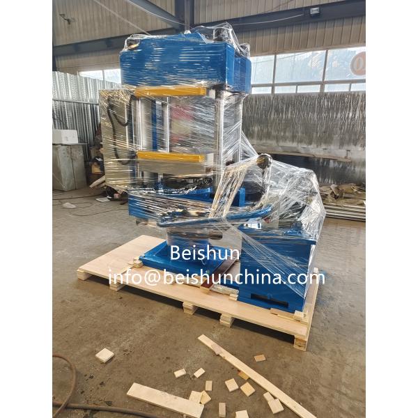 Hot Plate Size Small Four Column Flat Rubber Molding Press 500*500mm Pressure 80 Tons