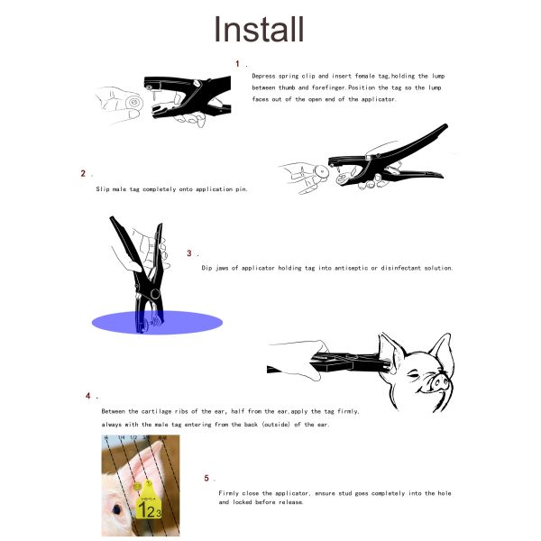 FULL ICAR Tracking Ear Tag RFID Communication Interface High Electronic Tag for Efficient Livestock Management