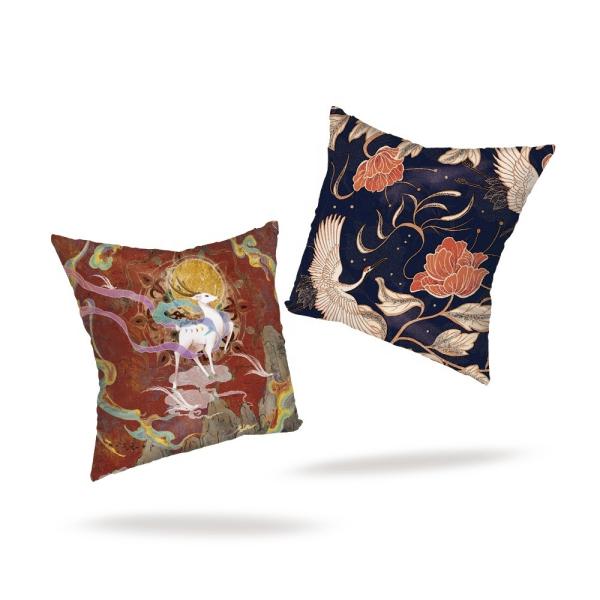 Custom Throw Pillow Covers Linen Polyester Digital Sublimation Printed Sofa Cushion Covers Pillow Case For Room