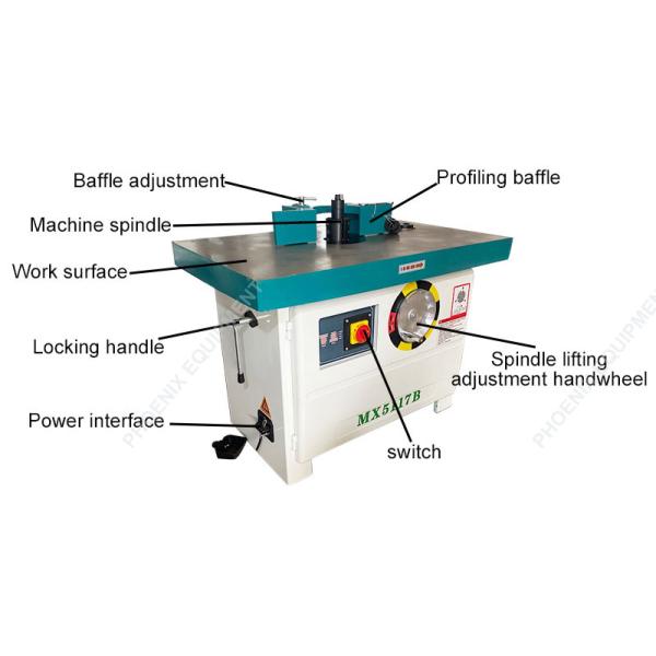 Max Processing Thickness 120mm Vertical Single Head Spindle Shaper Milling Machine