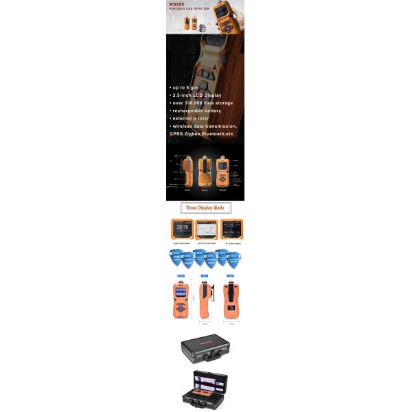 6 in 1 Portable Multi Gas Detector