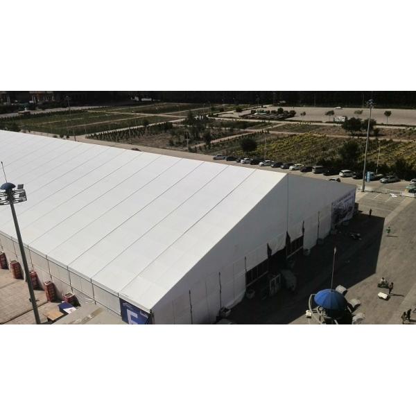 Rain Resistant 20mx50m Clear Span Fabric Structures Large Warehouse