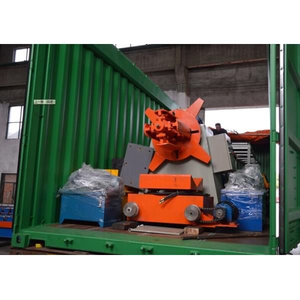 Automatically Punching PU Shutter Door Roll Forming Machine Flat Injection 24 * 0.6 * 0.9m