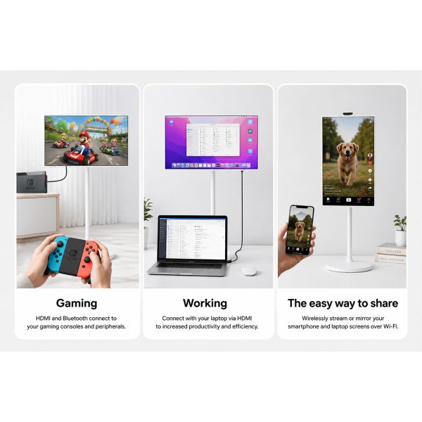 Smart LCD TV Portable and Movable Intelligent Interactive High Brightness Display for Learning Office and Entertainment