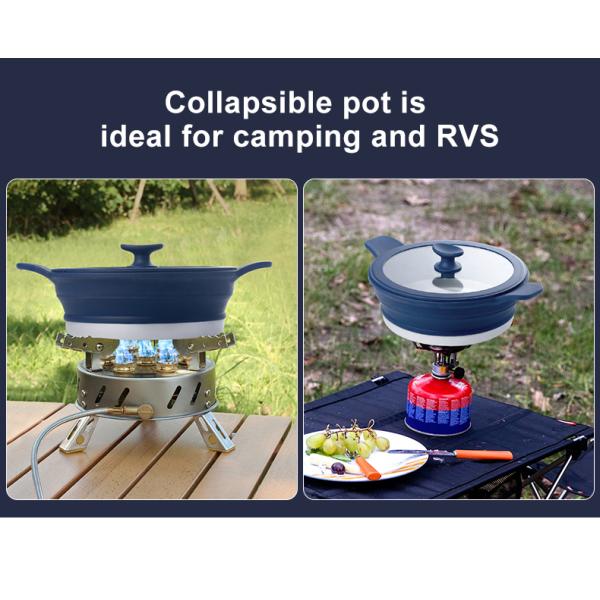 Customized Silicone Cooking Pot Collapsible Silicone Cookware Camping