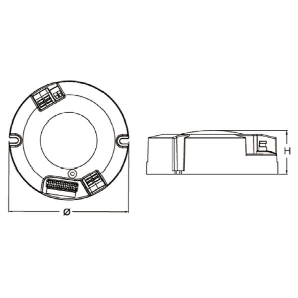 MLC09C-P Integration Of Microwave Motion Sensor And Daylight Sensor For LED Ceiling
