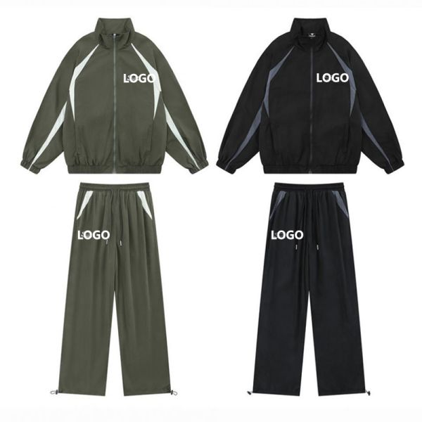 Customized Zipper-Up Solid Hoodie Cotton Polyester Embroidered Design Retro Printed Winter Men's Sports Set