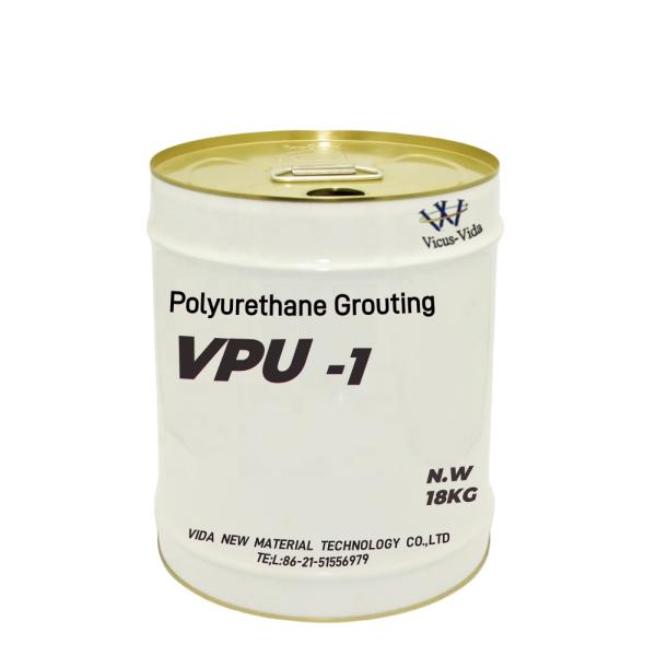 Single Component Hydrophilic PU Grouting Materials for Waterproof Plugging and Crack Repair Material Hydrophobic PU Grout Injection