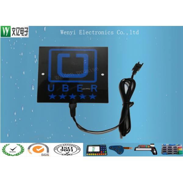 3.3V Driver EL Illuminate Backlight Panel Flat Membrane Switch PET Glossy Overlay