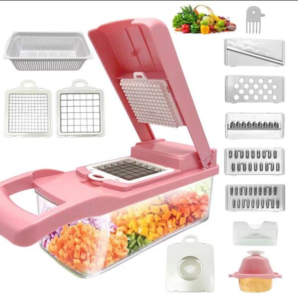 Custom Logo Handheld Vegetable Chopper Slicer Grater for Multifunctional Kitchen Prep
