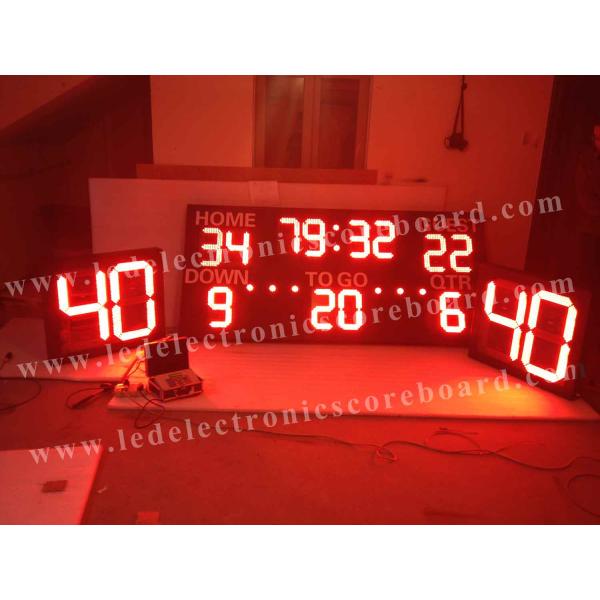 Multi - Function Sports LED Football Scoreboard With Shot Clock CE / RoHS Approved