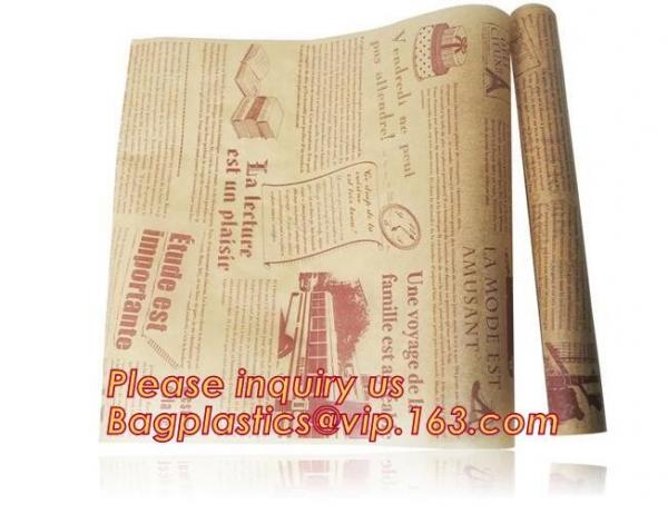 chocolate parchment floral wrapping paper,Food grade unbleached baking parchment wrapping paper,Silicone Coated Parchmen