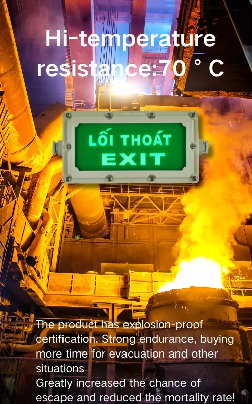 Durable LED Explosion Proof Emergency Light Evacuation Exit Sign For Workplace Factory