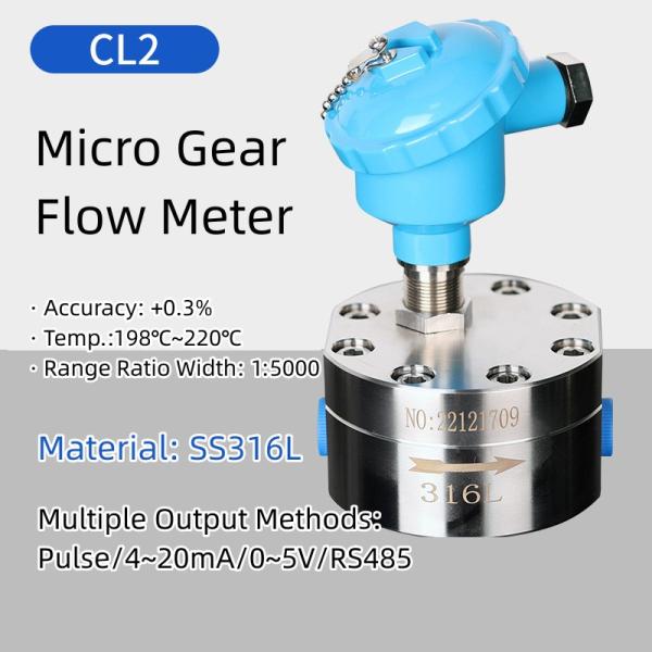 Mini Positive Displacement Flowmeter 420ma Flow Sensor Micro Gear Flow Meter