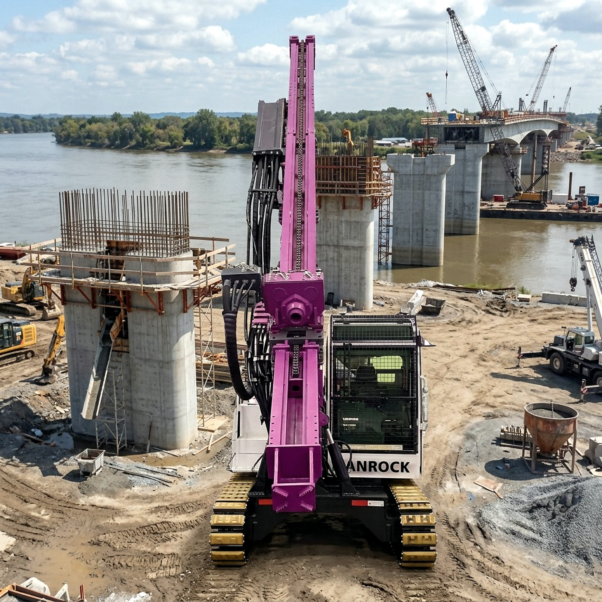 Multifunctional Pile Driver Four Piling Methods High Efficiency Hydraulic Hammer Pile Driver Machine