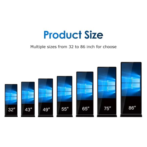 Floor Standing Digital Signage Advertising Totem Flat Interactive Panel Android Machine Computer