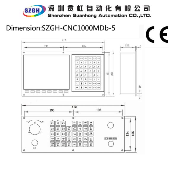 PLC And ATC CNC Machine Controller 5 Axis With High Speed 30m/Min , 5MHz Frequency