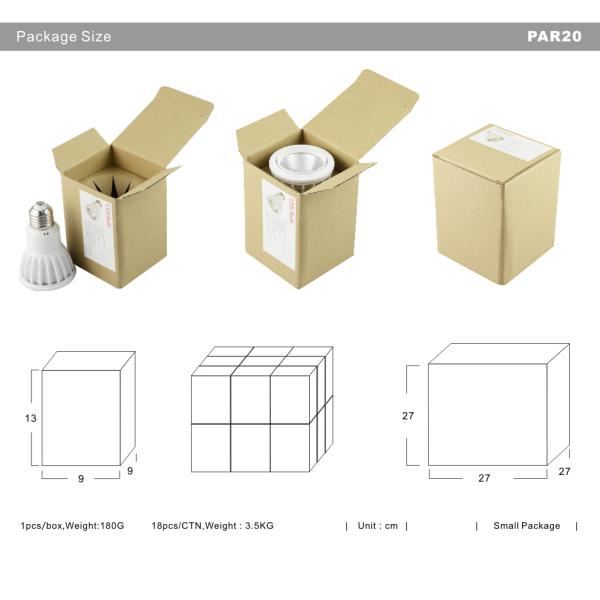 7W LED Par20 light CREE LED Bulbs Beam angle 24 or 36 degree E27 base Spotlight
