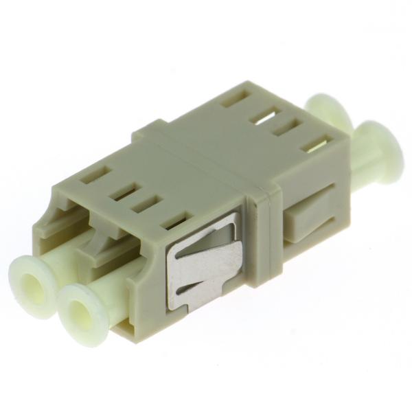 Singlemode Multimode LC Duplex Fiber Optic Adapter Flangeless For Telecom