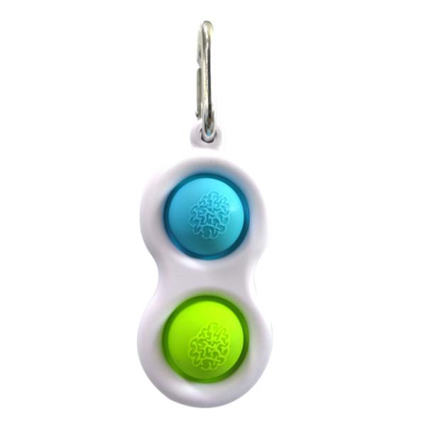 Push Decompression Keychain Fidget Spinner Two Color For Pressure Release