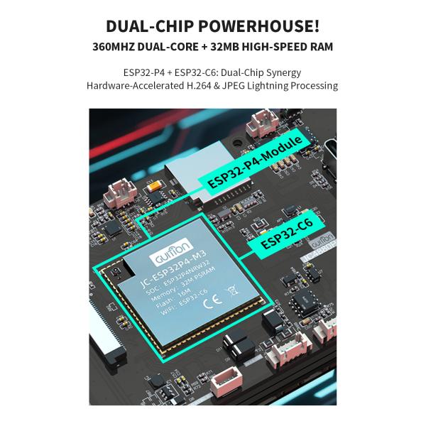 4.3 Inch ESP32 Display Module with 16.7M Color Display and Operating Temperature -20℃~70℃