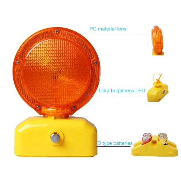 Solar Powered Road Construction Traffic Blinking Barricade Warning Lights Obstacle Safety Flashing Light