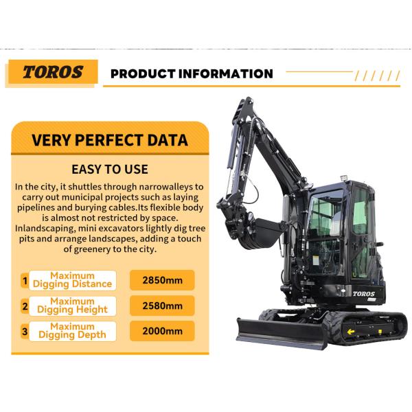 TE-35 Mini excavator 3.5 tons crawler mini excavator,Multifunctional and suitable for various environments