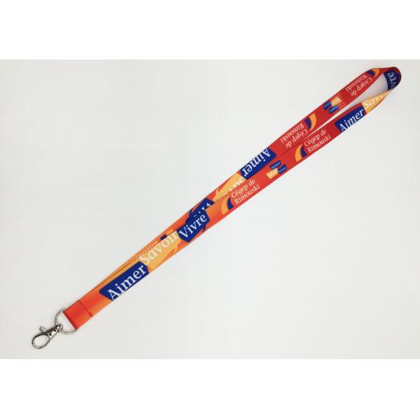 Polyester Printing Dye Sublimation Lanyards , Id Badge Neck Strap With Custom Logo