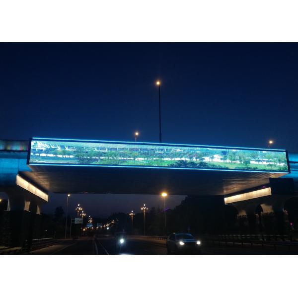 P50 2R2G2B DC48V Transparent Led Advertising Screen 5760CD/Sqm
